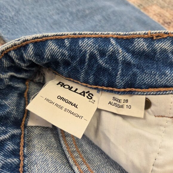 ROLLA'S Original High Rise Straight Jeans, size 28 - Picture 6 of 6